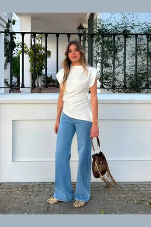 Mariquita Trasquilá Jeans wide leg tiro alto xs