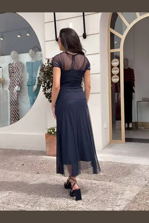 Mariquita Trasquilá Vestito gadea frunce taglia unica