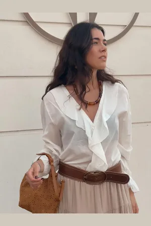 Mariquita Trasquilá Camicia algodón escote volante taglia unica