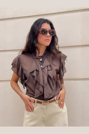 Mariquita Trasquilá Camicia algodón chocolat taglia unica