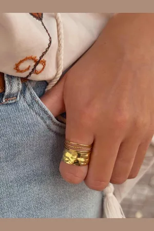 Mariquita Trasquilá Anello acero ajustable ancho
