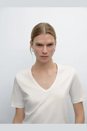 Massimo Dutti Maglietta A Maniche Corte In 100% Cotone
