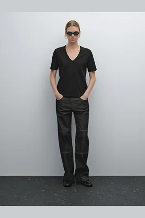 Massimo Dutti Maglietta A Maniche Corte In 100% Cotone