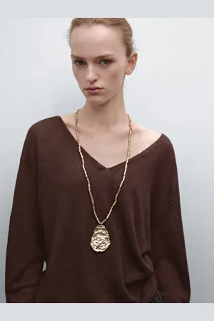 Massimo Dutti Collana Lunga Con Dettaglio Effetto Roccia