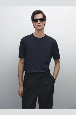 Massimo Dutti Short-Sleeved T-Shirt With Linen