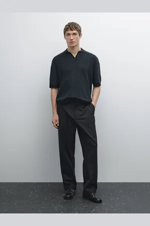 Massimo Dutti Maglia Stile Polo A Contrasto 100% Cotone