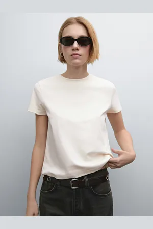 Massimo Dutti Maglietta Con Cucitura Heavy Weight In Cotone
