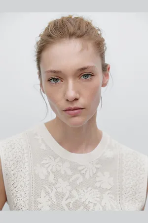 Massimo Dutti Top Senza Maniche Con Dettaglio In Pizzo