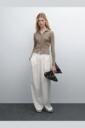 Massimo Dutti Cardigan Con Dettaglio Di Bordini Ondulati