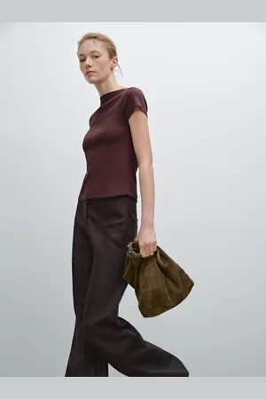 Massimo Dutti Maglietta A Costine 100% Cotone