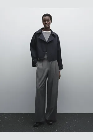 Massimo Dutti Trench Corto In Misto Cotone