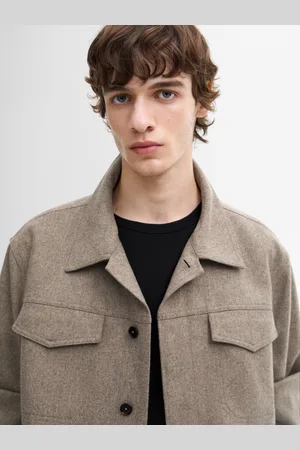 Massimo Dutti Cardigan Con Tasche In Misto Lana