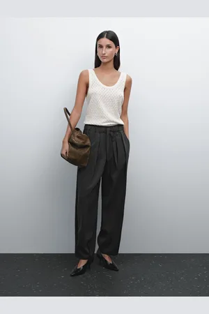 Massimo Dutti Top Traforato In Maglia Con Bretelle