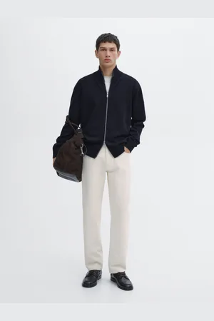Massimo Dutti Cardigan In Maglia Di Cotone Con Cerniera