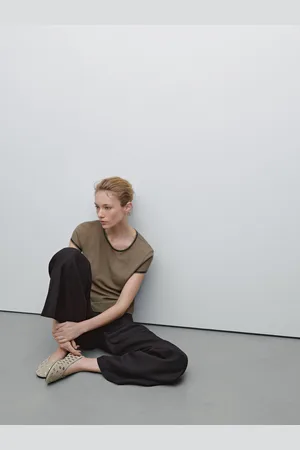 Massimo Dutti Pantaloni A Palazzo In Lyocell