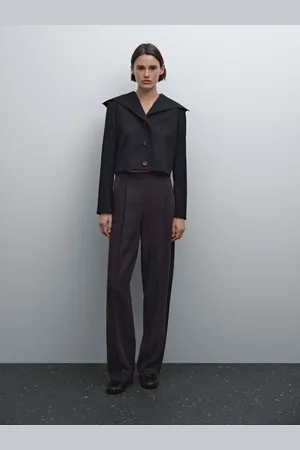 Massimo Dutti Giacca Con Collo Alla Marinara In Misto Lana