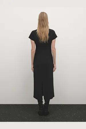 Massimo Dutti Vestito Midi In Crêpe
