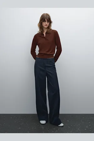 Massimo Dutti Maglia Con Collo A Polo E Bottoni 100% Lana