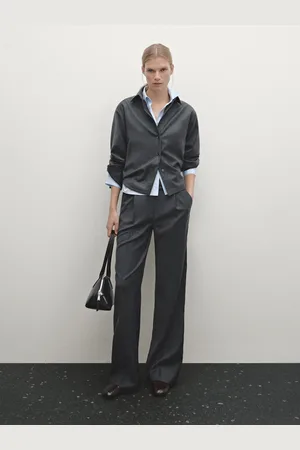 Massimo Dutti Giacca Camicia In Flanella Misto Lana