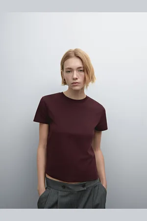 Massimo Dutti Maglietta Con Cucitura Heavy Weight In Cotone