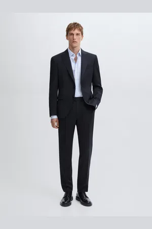 Massimo Dutti Blazer Da Completo Tinta Unita 100% Lana