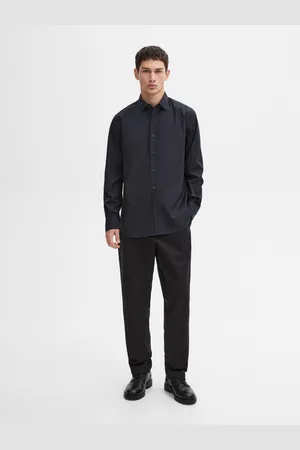 Massimo Dutti Camicia Regular Fit In Popeline Di Cotone