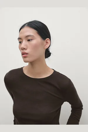 Massimo Dutti Maglietta In Maglia Con Dettaglio Sul Polsino