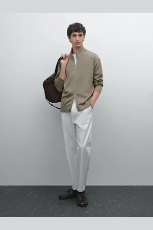 Massimo Dutti Cardigan In Maglia Di Cotone Con Cerniera