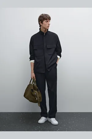Massimo Dutti Pantaloni Regular Fit In Tessuto Tecnico