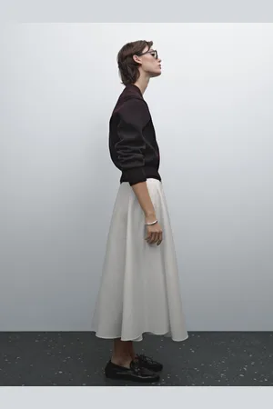 Massimo Dutti Cardigan Con Cerniera In Maglia Di Misto Cotone