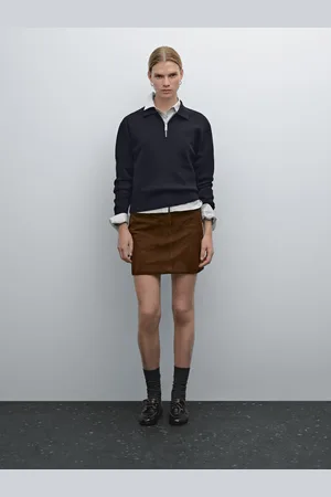 Massimo Dutti Maglia In Punto Milano Con Collo A Polo E Cerniera