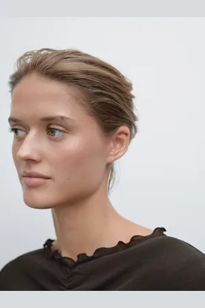 Massimo Dutti Maglietta Con Dettaglio Di Arricciature In Cotone