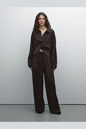 Massimo Dutti Pantaloni A Quadri Con Vita Elasticizzata