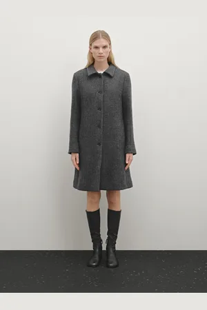 Massimo Dutti Cappotto Lungo In Misto Lana