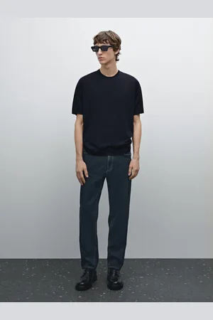 Massimo Dutti Maglietta In Maglia 100% Lana Merino
