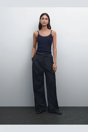 Massimo Dutti Top In Maglia Con Spalline E Merletto
