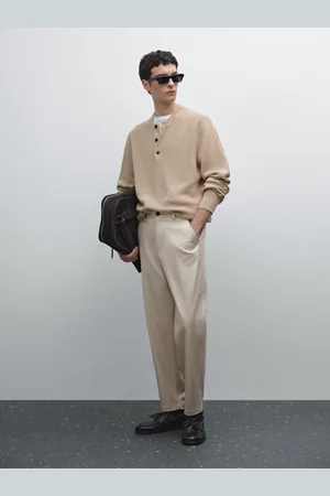 Massimo Dutti Maglia Con Collo Con Bottoni In Cotone