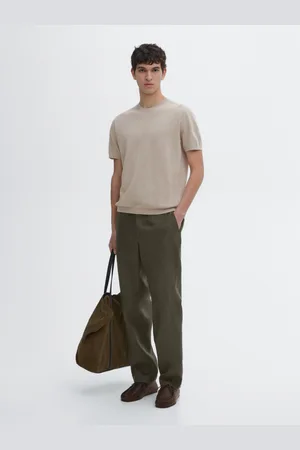 Massimo Dutti Pantaloni Regular Fit 100% Lino