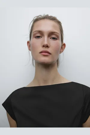 Massimo Dutti Vestito Midi A Maniche Corte Attillato
