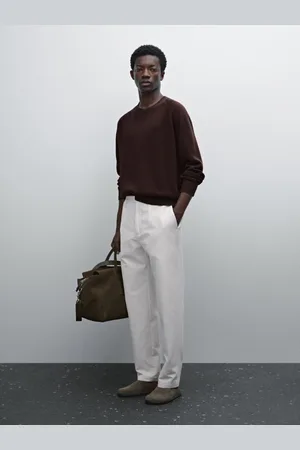 Massimo Dutti Maglia Con Collo Rotondo In Misto Lino