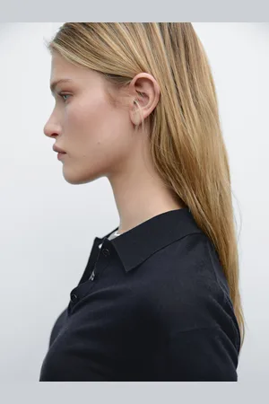 Massimo Dutti Maglia Con Collo A Polo E Bottoni 100% Lana