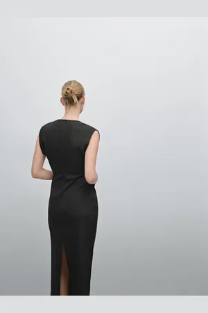 Massimo Dutti Vestito Midi Effetto Arricciato