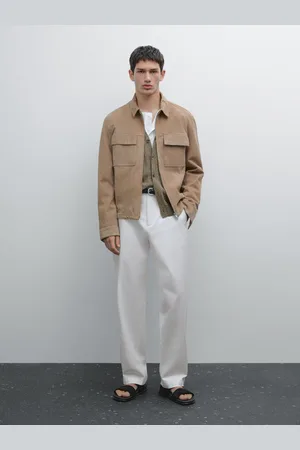 Massimo Dutti Pantaloni Straight Fit Misto Cotone