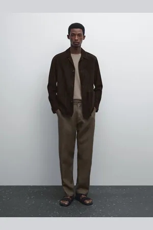 Massimo Dutti Pantaloni Stile Jeans Relax Fit In Lino