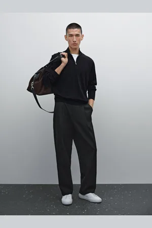 Massimo Dutti Maglia Con Collo Mock 100% Lana Merino