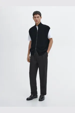Massimo Dutti Gilet In Maglia Con Cerniera In Cotone