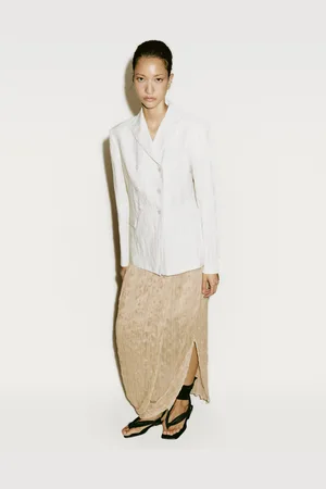 Massimo Dutti Gonna Plissettata Con Dettaglio Di Risvolto