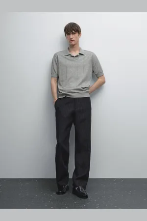 Massimo Dutti Polo In Maglia A Righe Misto Lino