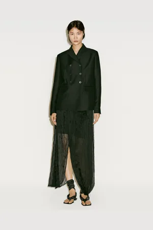 Massimo Dutti Gonna Plissettata Con Dettaglio Di Risvolto