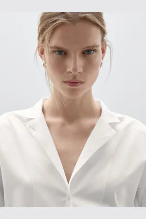 Massimo Dutti Camicia In Popeline 100% Cotone